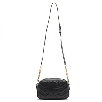 GG Marmont Small Matelassé Leather Black Bag