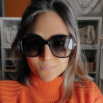 Interlocking Oversized Black Sunglasses