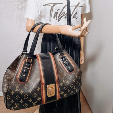 Mirage Griet Noir Monogram Canvas & Leather Bag