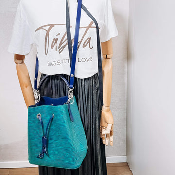 NéoNoé BB Epi Leather Bucket Bag Green