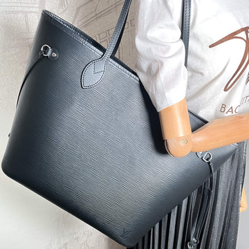Neverfull MM Epi Leather Black Shopper