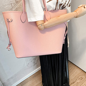 Neverfull MM Epi Leather Pink Shopper