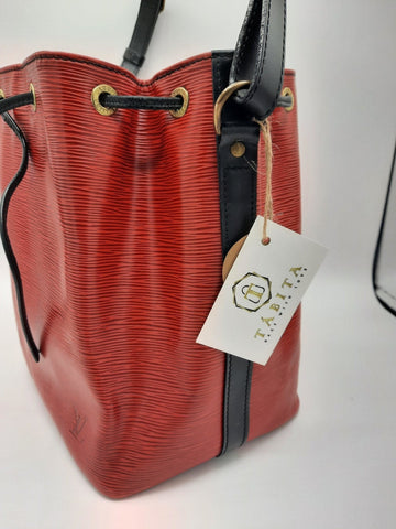 Noé Black and Red Epi Leather M44172