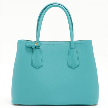Double Saffiano Cuir Tuquoise 2-way