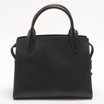 Kristen Mini Saffiano Leather Black Bag