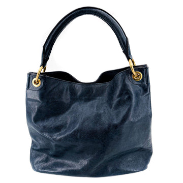 Shoulder Hobo Blue-Gray Leather