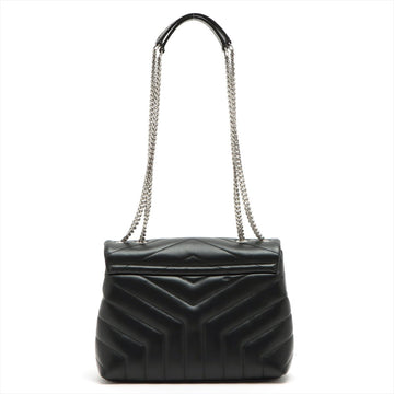 Loulou Small Chain Black Leather