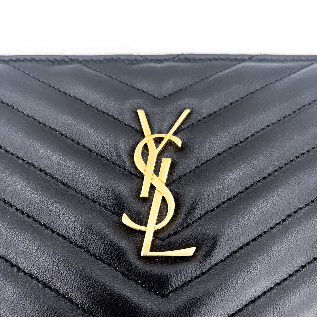 New Jolie Black Leather Clutch