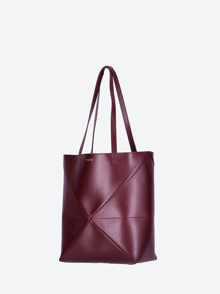 Loewe Women Shiny Leather Puzzle Fold Tote Medi