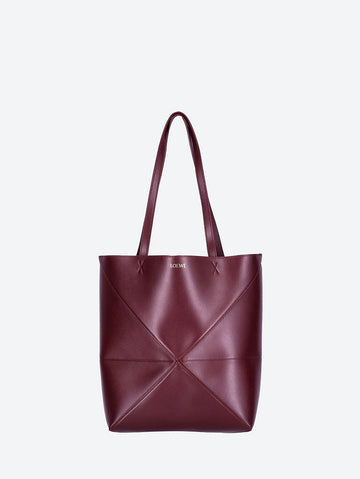 Loewe Women Shiny Leather Puzzle Fold Tote Medi