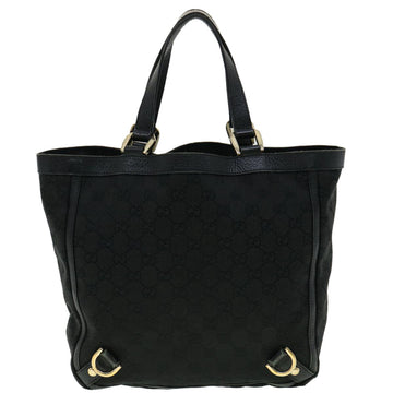 GUCCI GG Canvas Abbey Hand Bag Black tb089