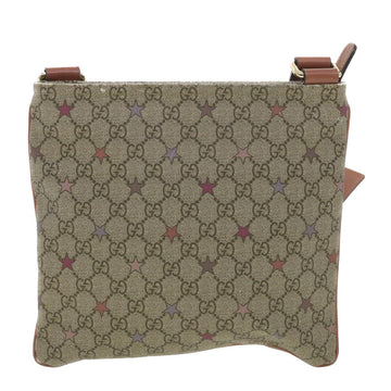 GUCCI GG Canvas Star Shoulder Bag PVC Leather Beige Pink 295257 tb525