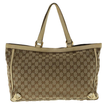 GUCCI GG Canvas Abbey Tote Bag Beige White 205141 tb580
