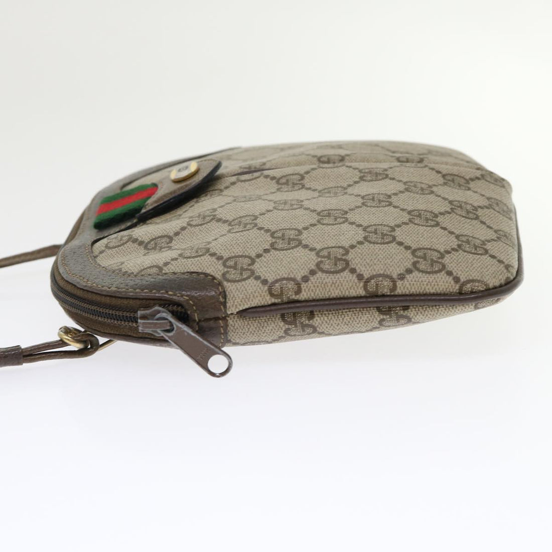 GUCCI GG Canvas Web Sherry Line Shoulder Bag Beige Red 904 02 047 tb688