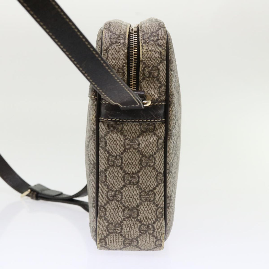 GUCCI GG Canvas Shoulder Bag PVC Leather Beige 233268 tb745