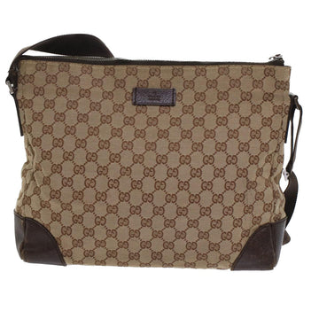 GUCCI GG Canvas Pouch Shoulder Bag 2Set Beige tb790