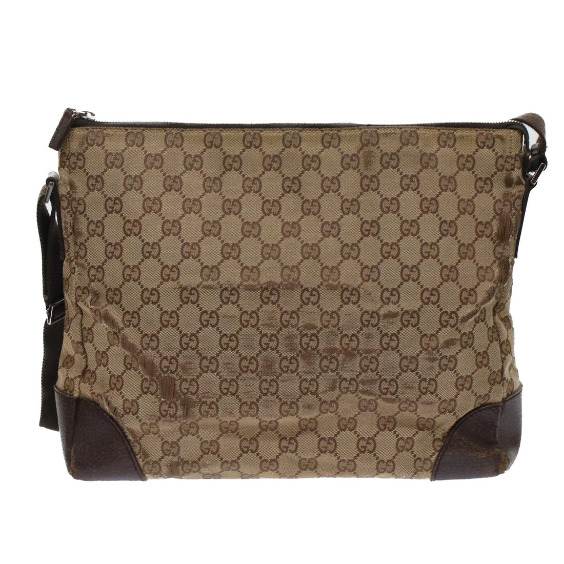 GUCCI GG Canvas Pouch Shoulder Bag 2Set Beige tb790