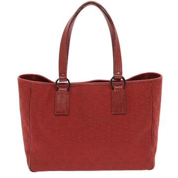 GUCCI GG Canvas Tote Bag Red 113017 tb802