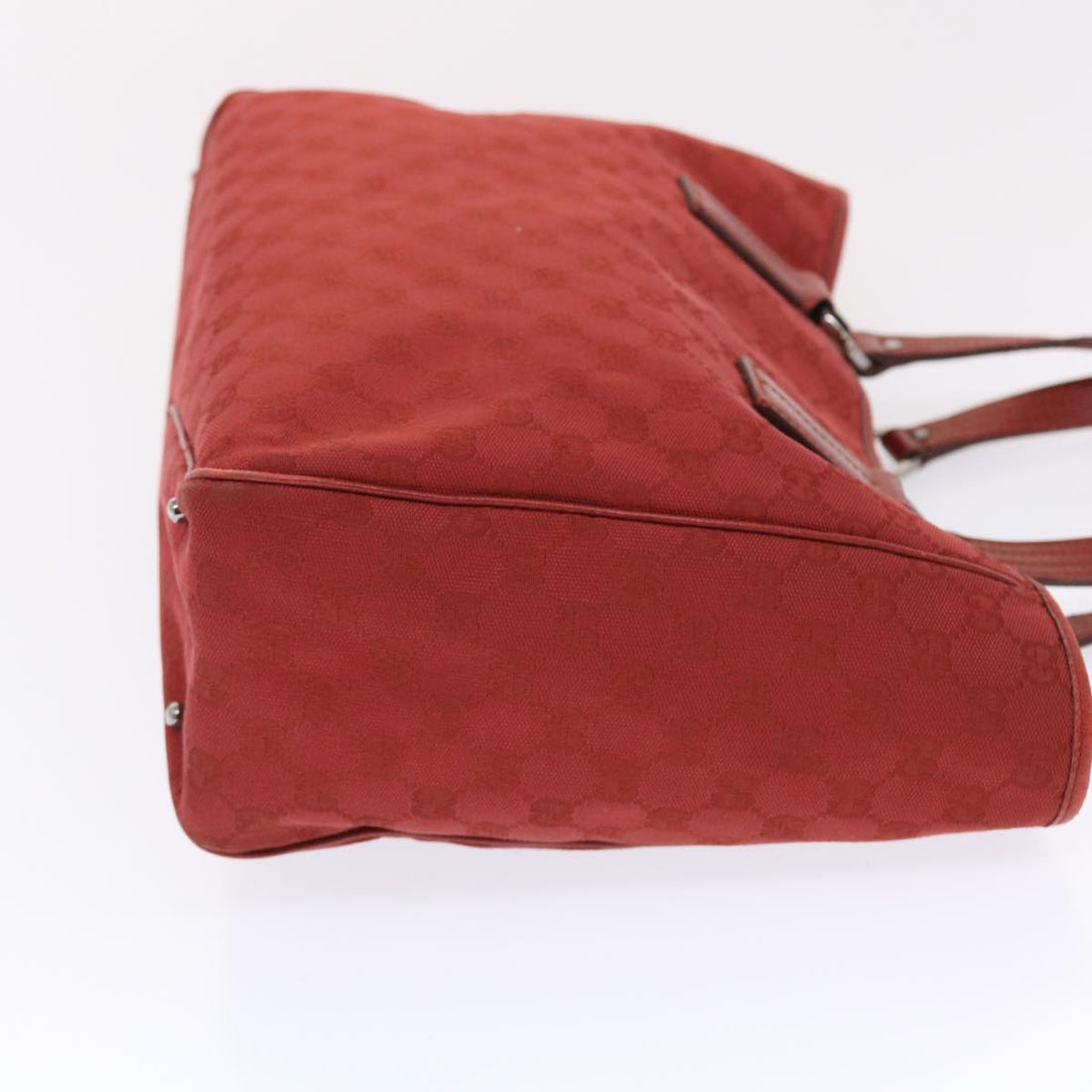 GUCCI GG Canvas Tote Bag Red 113017 tb802