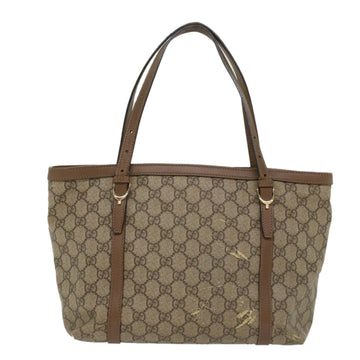 GUCCI GG Canvas Tote Bag PVC Leather Beige 336776 tb900