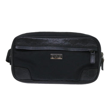 GUCCI Guccissima Waist bag Nylon Leather Black 162417 tb905