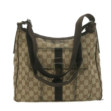 GUCCI Web Sherry Line GG Canvas Hand Shoulder Bag 2Set Beige th1038