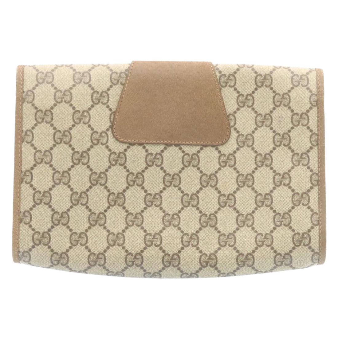 GUCCI Web Sherry Line GG Canvas Clutch Bag Beige Red Green th2124