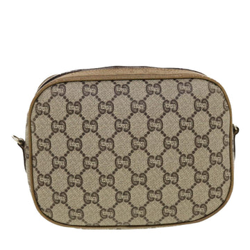 GUCCI GG Plus Canvas Shoulder Bag PVC Leather Beige th3682