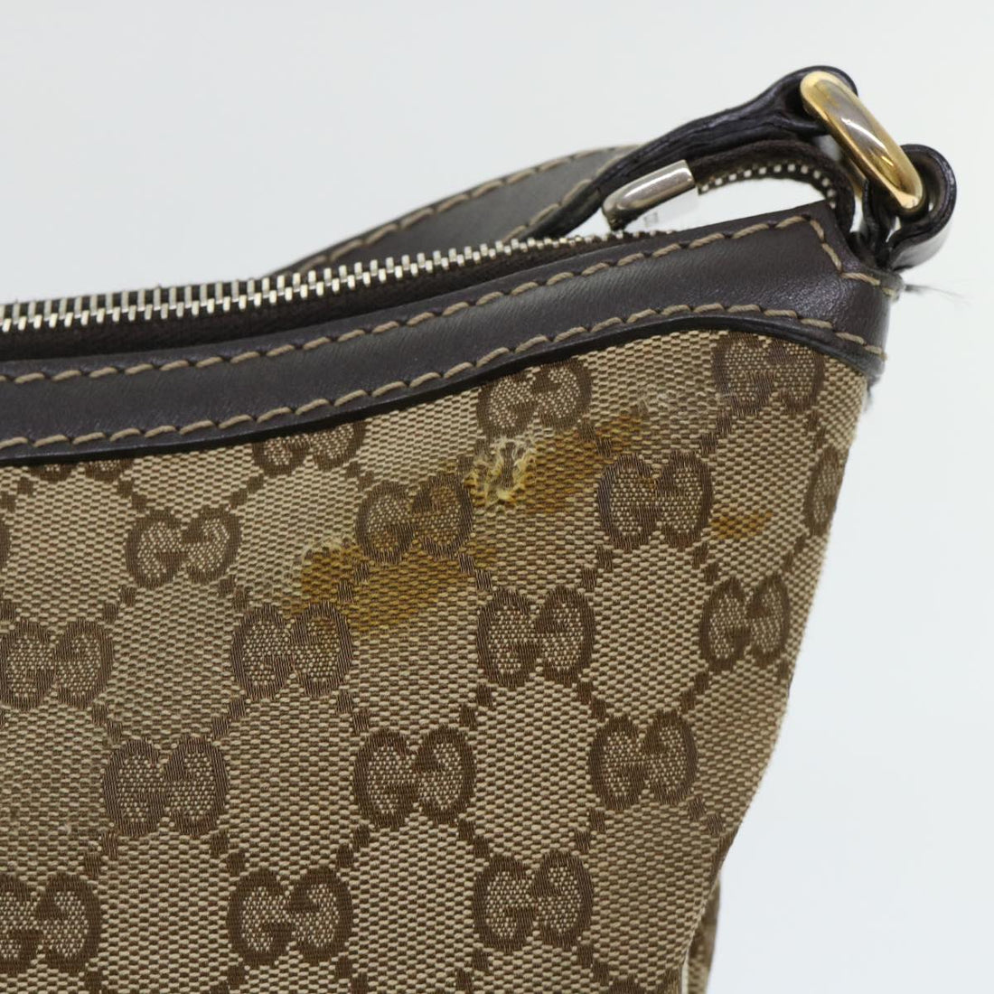 GUCCI GG Canvas Shoulder Bag Beige 257072 th3852