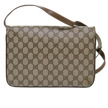 GUCCI GG Canvas Shoulder Bag PVC Leather Beige 904•02•025 th3857
