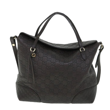 GUCCI GG Canvas Guccissima Shoulder Bag 2way Brown 353120 th4019
