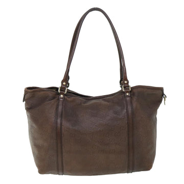 GUCCI GG Canvas Guccissima Shoulder Bag Brown 197953 th4020