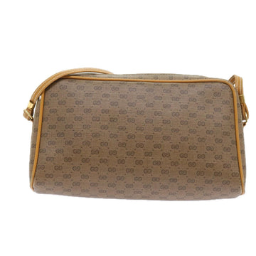 GUCCI Micro GG Supreme Shoulder Bag PVC Leather Beige th4191