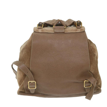GUCCI Bamboo Backpack Suede Brown 003 1817 0016 th4222