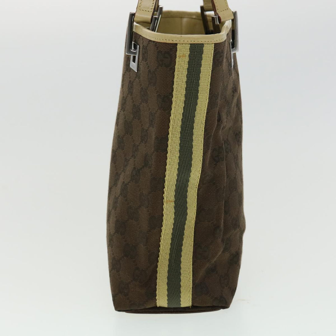 GUCCI Sherry Line GG Canvas Tote Bag Khaki Beige ar7449