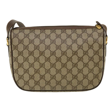 GUCCI Web Sherry Line GG Canvas Shoulder Bag PVC Leather Beige Green ep425