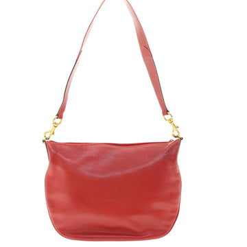 GUCCI Shoulder Bag Leather Red ti1010