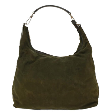 GUCCI Shoulder Bag Canvas Khaki ti1043