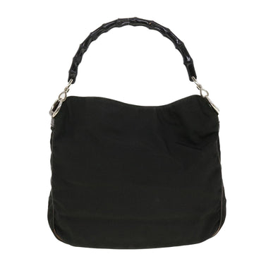GUCCI Hand Bag Nylon 2way Brown 001 1633 002058 ti1049