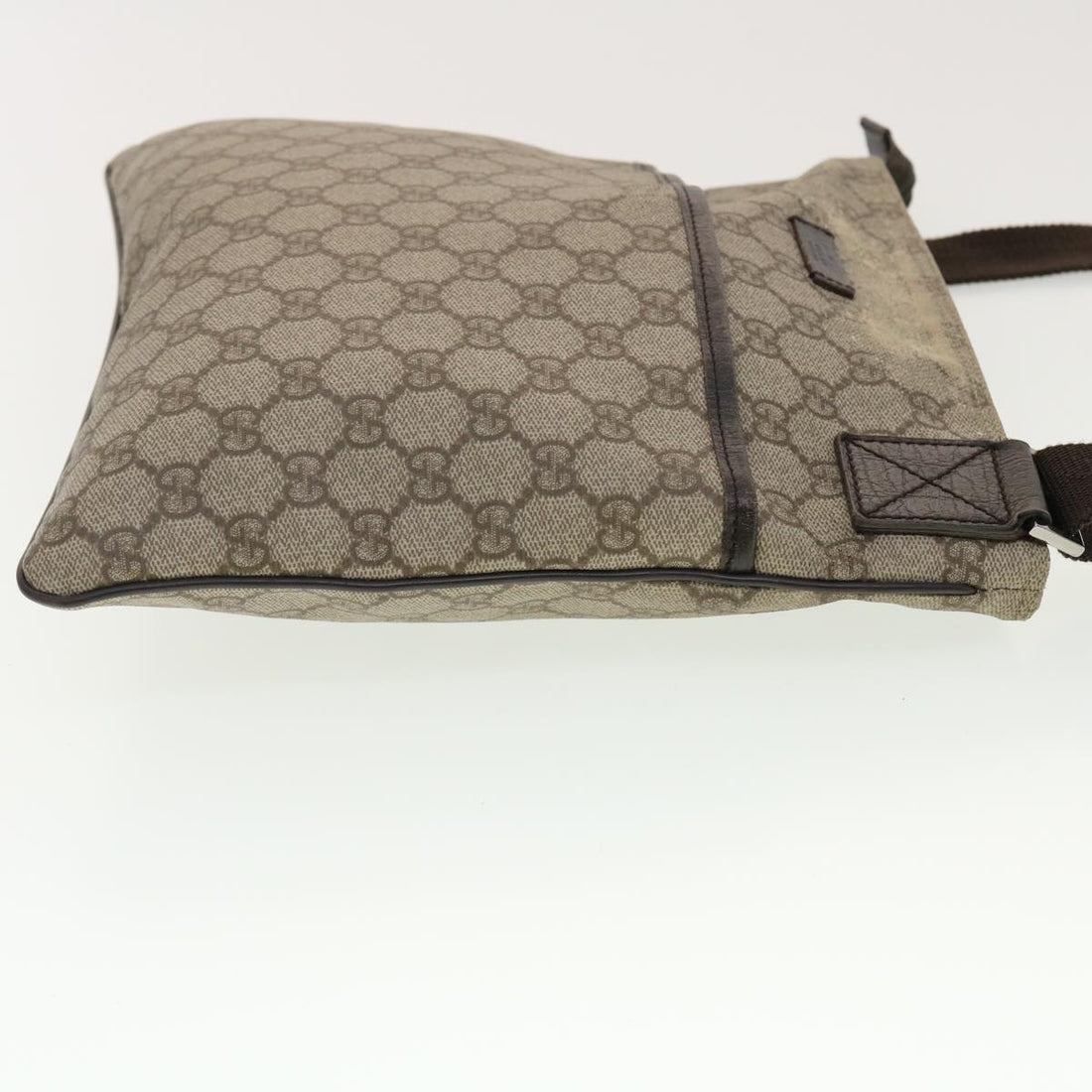 GUCCI GG Canvas Shoulder Bag PVC Leather Beige 141626 ti1052