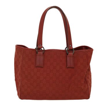 GUCCI GG Canvas Tote Bag Red ti1130