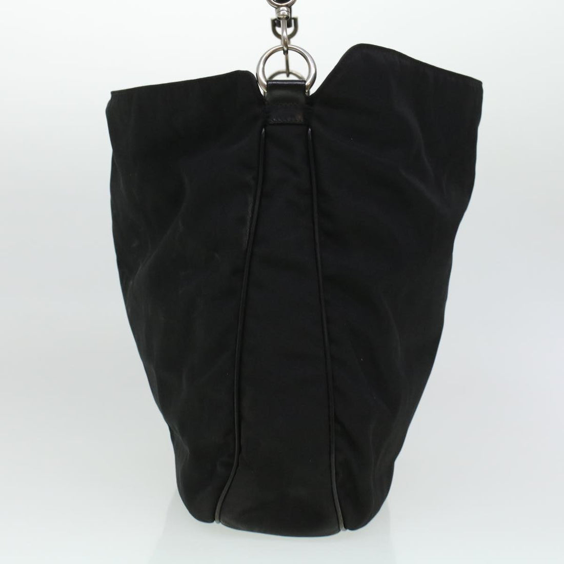 GUCCI Bamboo Shoulder Bag Canvas Black ti1134