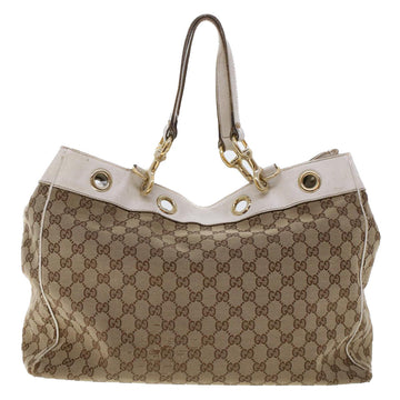 GUCCI GG Canvas Shoulder Bag Beige White 153033 ti1173