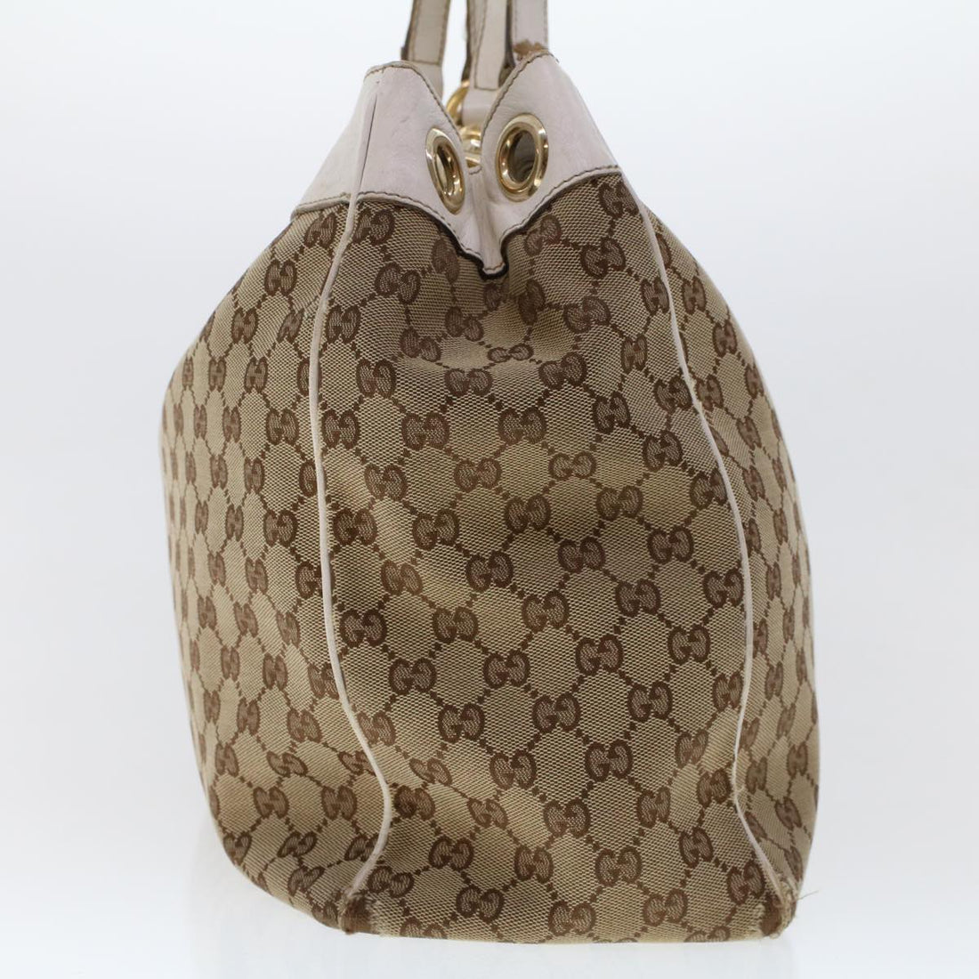 GUCCI GG Canvas Shoulder Bag Beige White 153033 ti1173