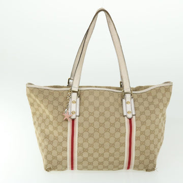 GUCCI GG Canvas Sherry Line Shoulder Bag 2Set Beige Navy Red ti1193