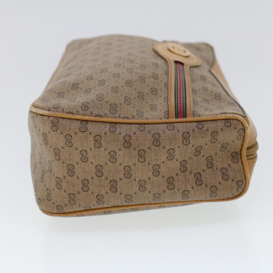 GUCCI Micro GG Canvas Web Sherry Line Clutch Bag Beige 014 904 0018 ti1207