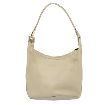 GUCCI Shoulder Bag Leather Beige ti1223