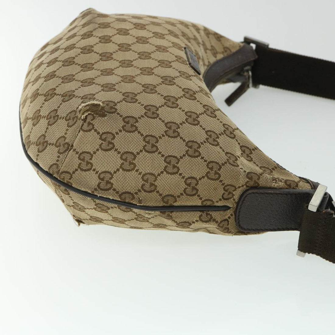 GUCCI GG Canvas Shoulder Bag Beige Brown 181092 ti1226