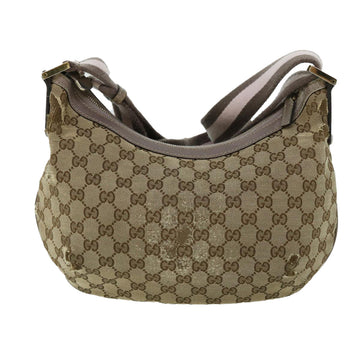 GUCCI GG Canvas Sherry Line Shoulder Bag Beige Gray pink 181092 ti1245