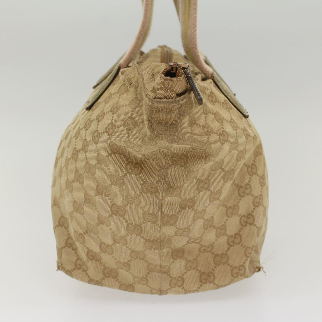 GUCCI GG Canvas Sherry Line Tote Bag Beige Pink 131230 ti1249